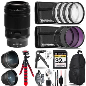 Nikon Z MC 105mm VR S Macro Lens - 3 Lens Kit + Tripod + Backpack - 32GB Kit - Picture 1 of 7