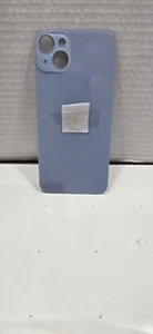 Cristal trasero de repuesto agujero grande para iPhone 14 Plus logotipo azul - Imagen 1 de 2
