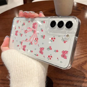 Phone Case For Samsung A56 A36 A16 A55 A15 A14 S25 Ultra Cute Bow Flowers Cover - Picture 1 of 15