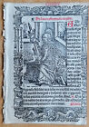 Grande feuille incunable originale gravée sur bois Sancta Gertrude Hortulus Animae- 1516