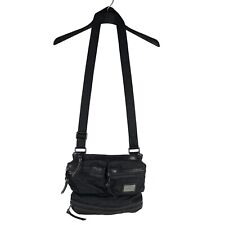 D&G Dolce & Gabbana Nylon / Leather Messenger Crossbody Bag Black A993