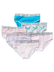 Reebok Girls Multi-Color Pink & Purple Hipster Underwear Panties Set of 6 SM 6-7 - Picture 1 of 2