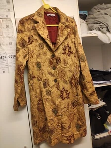 Cabi Womens Size 12 Gold Brocade Floral Guinevere Jacket - Picture 1 of 5
