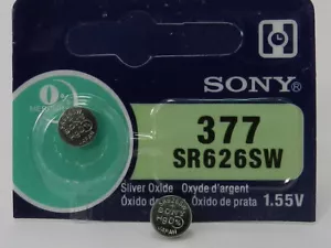 Sony 377 SR626SW Watch Battery 1Pc (Exp. 10/2030) - Picture 1 of 2
