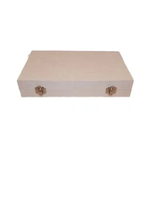 Jewelry Box New Ivory Velvet Anti-Tarnish Lining & Latch Free Shipping (JB21) - Picture 1 of 10