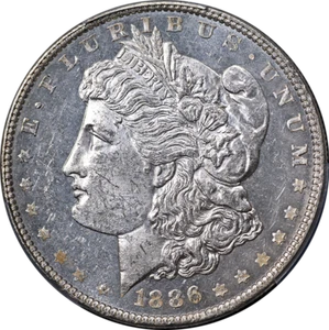 1886-P Morgan Silver Dollar PCGS MS63 PL Blast White Great Eye Appeal - Picture 1 of 4