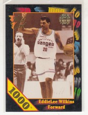 EDDIE LEE WILKINS 1991-92 Wild Card NFL #67 Parallel 1000 Stripe New York Knicks