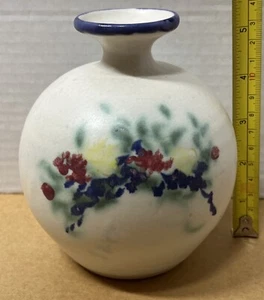 Clouds of Folsom Vintage 1992 Kunst Keramik runde Vase Blumen - Bild 1 von 10