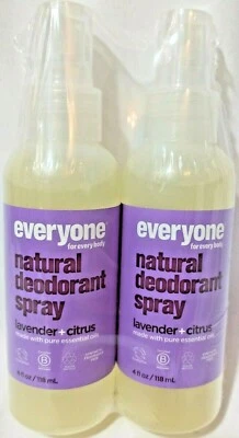 Paquete de 2 desodorantes naturales en spray Everyone for Everybody lavanda y cítricos 4 oz.  Foto 1 de 4