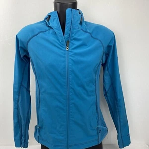 Columbia Damen Jacke mit durchgehendem Reißverschluss und Kapuze Langarm Logo blau Größe Medium - Bild 1 von 11