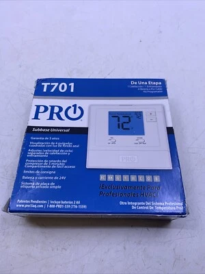 PRO1 IAQ T701 Digital Non-Programmable Thermostat, Single Stage, 1 Heat - 1 Cool - Image 1 of 4