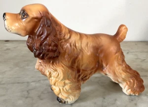 COCKER SPANIEL BRAUNER HUND KERAMIKFIGUR - 7" L X 5" T - Bild 1 von 8