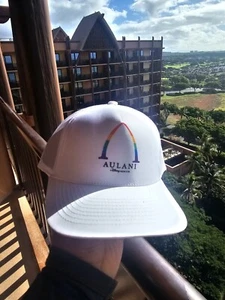 Pride WHITE Aulani Disney Nike Hat Cap Hawaii M/L adjustable back - Picture 1 of 2