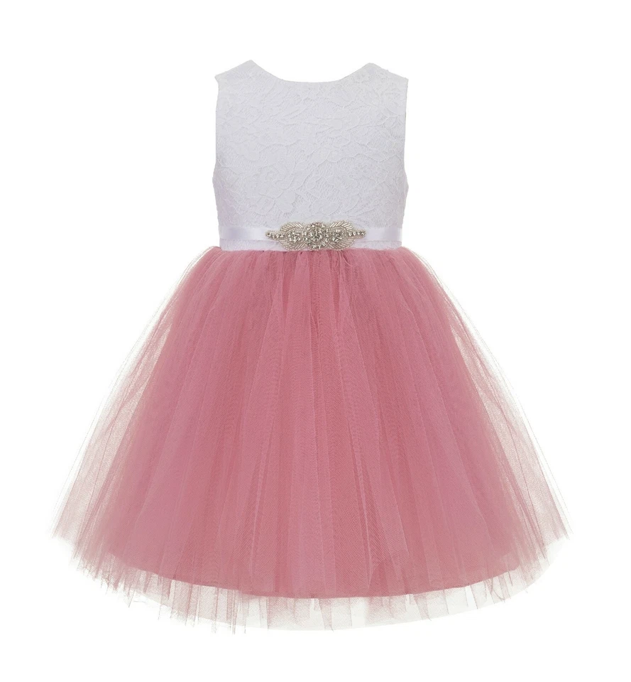 V-образным вырезом кружева цветок девочка платья причастия платье Pageant платья свадебное платье - Изображение 1 из 1