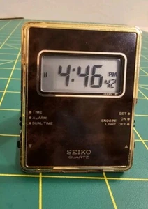 Vtg Seiko Quartz Folding Digital Travel Alarm  EK 202B Dual Time New Battery - Picture 1 of 8