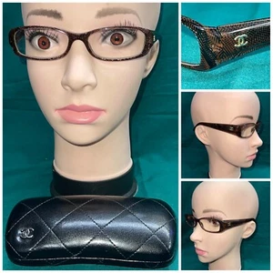 Chanel 3173 c.1123 Eyeglasses Frames Clear Black Rectangular Full Rim 53-16-135 - Picture 1 of 12