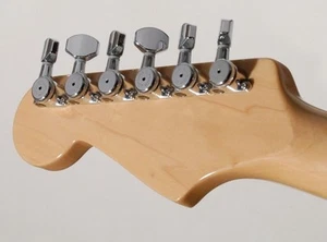 Hipshot 6 inline Staggered enclosed Chrome Grip-lock locking tuners with UMP - Picture 1 of 2