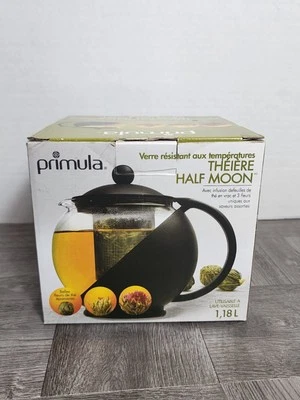 Primula Half Moon Teapot Set with 4 Tea Cups,   Black - Image 1 of 4