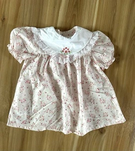 Vintage Mayfair Kids 18 Months Baby Floral Print Dress, Retro Infant Clothing - Picture 1 of 11