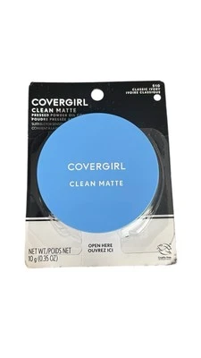 COVERGIRL Clean Matte Pressed Powder Classic Ivory Warm 510 .35 Oz NEW Sealed - Image 1 of 2
