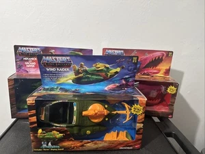 Masters of the Universe MOTU 3 Vehicles: Wind Raider + Land Shark + Mekaneck - Picture 1 of 14