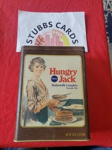 Hungry Jack By Pillsbury vintage Food Tin, 1984 , golden color no lid - Picture 1 of 6