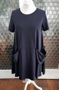Cos Tunic or Mini Dress L Navy cotton/elastane mix NWT - Picture 1 of 3
