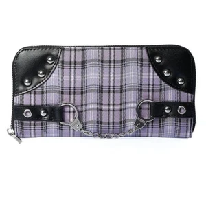 Banned Apparel Lilac Handcuff Alternative Skater Gothic Punk Rock Wallet Purse - Picture 1 of 4