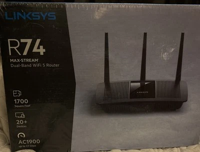 Linksys R74 AC1900 Max-Stream Dual-Band WiFi 5 Router (EA7450) - Image 1 of 2