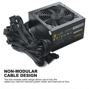 OPEN BOX 650W Power Supply 80 Plus Gold Non-Modular ATX Gaming PC Case PSU - Picture 1 of 9