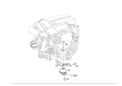 Montaje motor original Mercedes-Benz 204-240-43-17-64 Foto 1 de 2