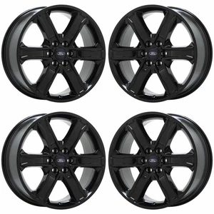 22" Ford Expedition Gloss Black wheels rims Factory OEM set 10200 EXCHANGE - Picture 1 of 8