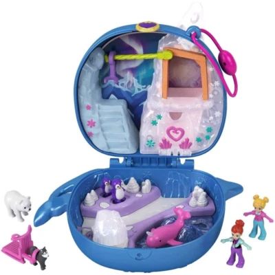 Polly Pocket Freezin Fun Narwhal Compact with Fun Reveals Dolls & More - Image 1 of 4