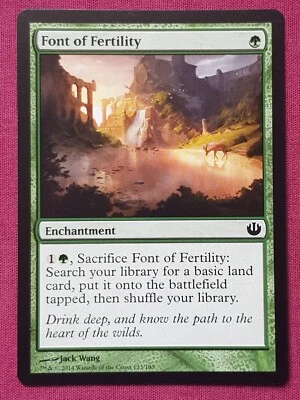Magic The Gathering JOURNEY INTO NYX FONT OF FERTILITY green card MTG - Image 1 of 2
