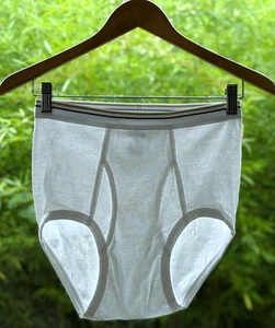 NEW Sz 32🚨Vintage Stafford White Mens Underwear Briefs Crisp Classic Fit Cotton - Picture 1 of 11