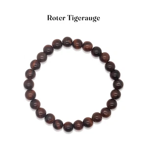 Roter Tigerauge Armband Edelstein Kugel 8 mm Powerarmband Heilstein Perlenarmb. - Bild 1 von 7