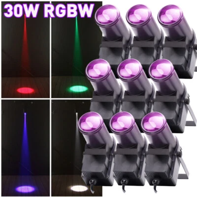 30W Spotlight Beam Pinspot Light RGBW LED Stage Lighting KTV Disco dj Lights - Image 1 of 4