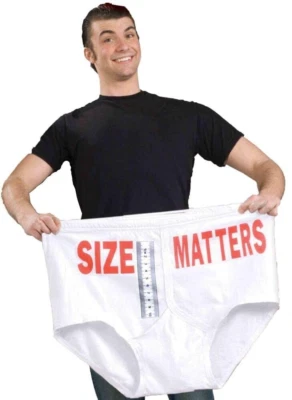 FORUM BIG MAN UNDIES UNDERWEAR Funny Gag Joke Prank Size Matters Adult Gift Ruler Huge