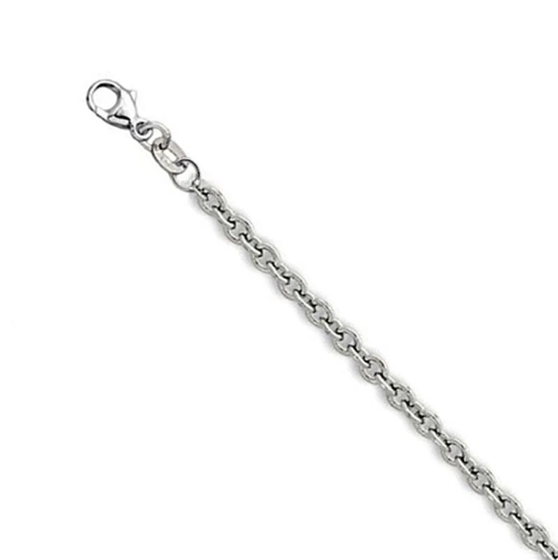 Collar de cadena de cable redondo PT950 de platino de 3,0 mm 16" 18" 20" 22" 24" 26" o 30" Foto 1 de 1