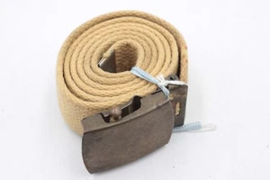 US Military Style Brass Belt Slide Buckle & Cotton Belt - Vietnam Era Cold War - Picture 1 of 4