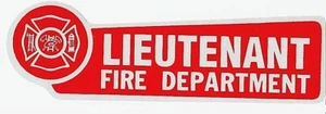TENIENTE - DEPARTAMENTO DE BOMBEROS Calcomanía de vinilo altamente reflectante - Imagen 1 de 1
