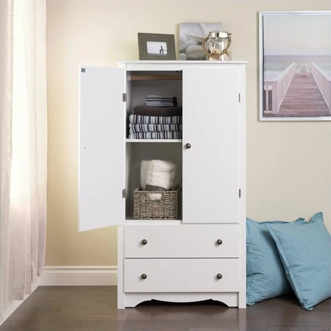 Prepac Monterey White TV/Wardrobe Armoire Cover