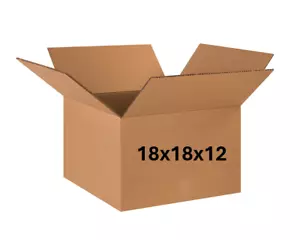 18" x 18" x 12" CARDBOARD BOX - 200 lb - SINGLE BOX - Picture 1 of 4