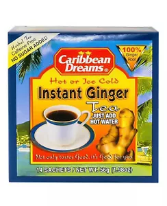 Caribbean Dreams Instant Ingwertee ungesüßt 10 Beutel 6,35 Oz (3er Pack) - Bild 1 von 1