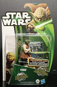 STAR WARS 2013 MOVIE HEROES MH08 JEDI YODA 4'' ACTION FIGURE SEALED GREEN CARD - Picture 1 of 8