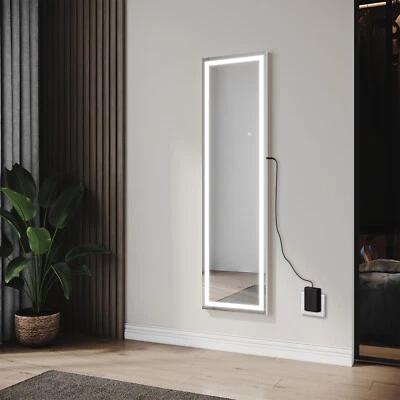 Ankleidespiegel Standspiegel mit LED Hängespiegel 2 in 1 Wandspiegel Touch 150cm - Bild 1 von 4