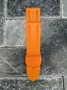Neu 24mm Echt Kautschuk Faltband Orange Taucher Uhrenarmband für PANERAI x1 - Bild 1 von 4