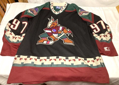 Arizona Phoenix Coyotes Jeremy Roenick Starter NHL Hockey Black Jersey XL Cover