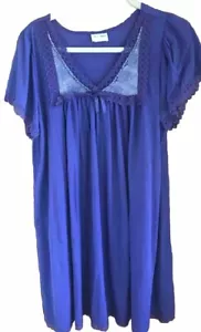 KELLY REED Purple Nightgown, Size M (6-8), Sexy Lace Trim, 100% Polyester Spring - Picture 1 of 8