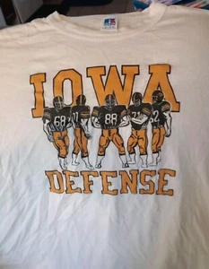 Vintage Russell Athletic Iowa Defense Killer Hawks T-shirt Made In The USA.*Read - Picture 1 of 15